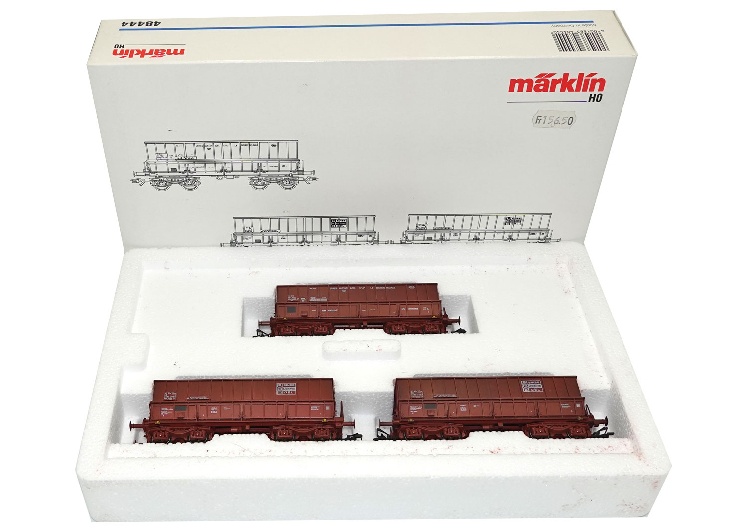 Märklin 48444 SNCB Wagenset-Set Erz-Transporter Gustave Boël 3-tlg.
