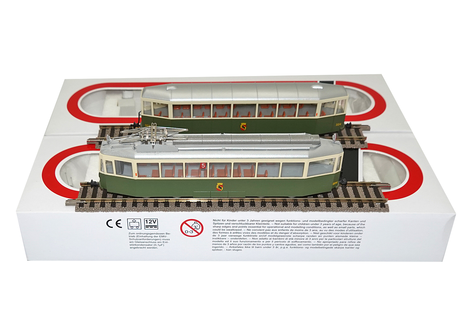 Navemo 24110604 H0m SVB Be 4/4 2-tlg. Tram Motorwagen Linie 5