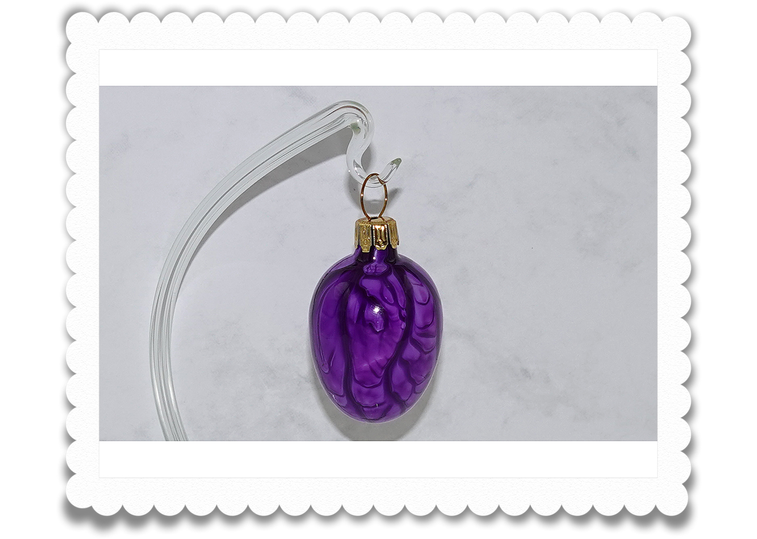 Ostereier aus Glas Lauflack lila klein Ostereier aus Glas Lauflack lila klein