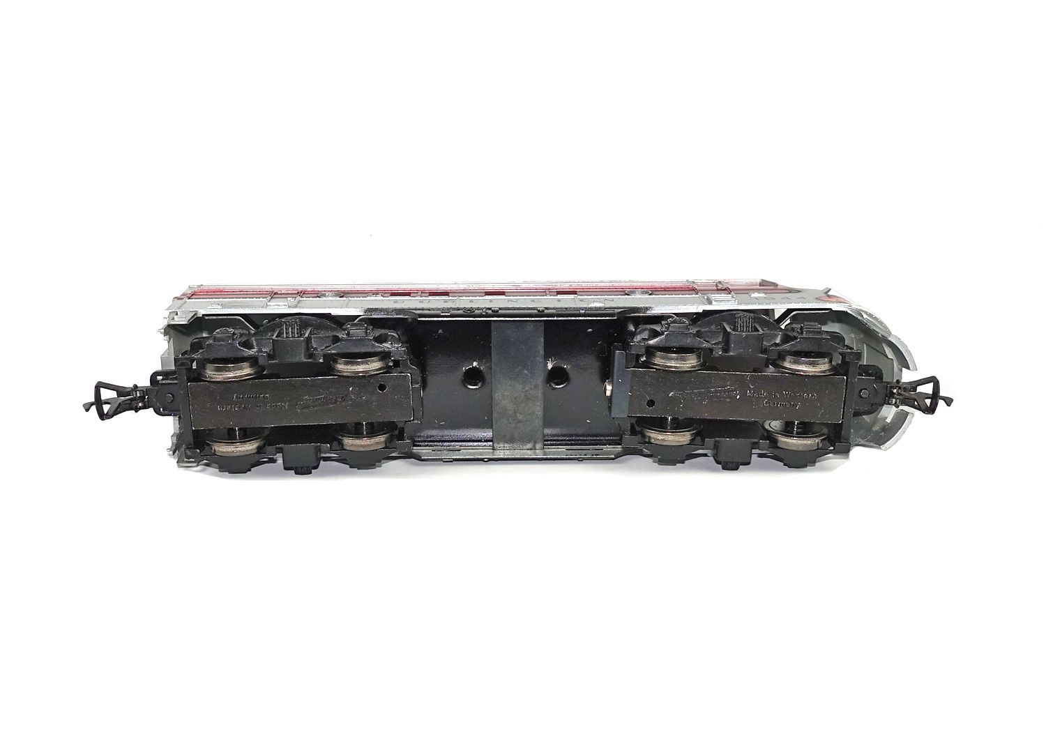Sold Price: FLEISCHMANN locomotive diesel double américaine, 2x BB, en argenté, 1344 BURLINGTON