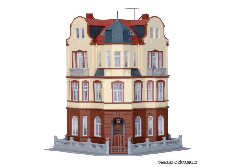 Kit De Construction Maison D'Angle H0 - Villa Diplomate à Bonn - Kibri 39100 - Échelle 1:87