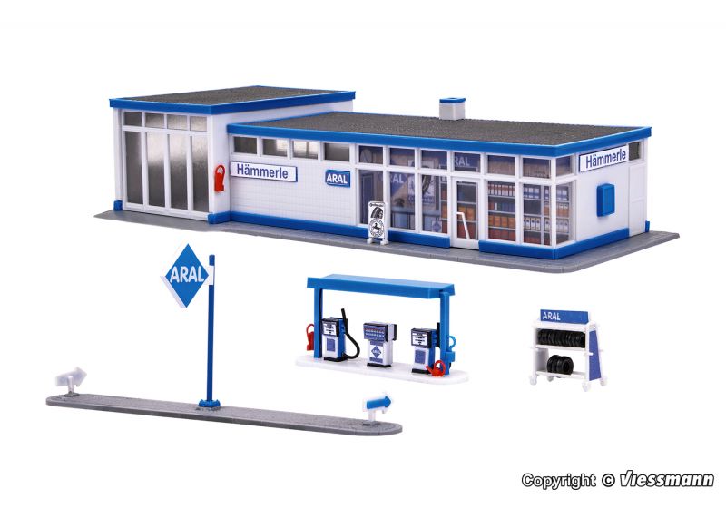 Maquette Kibri 8705 HO - Station-Service / Station Essence - Neuf Sous Blister